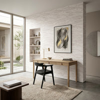 Papier peint effet pierre et bois beige