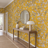 Papier peint Van Gogh Amandier en Fleur jaune dans un couloir, vue de côté