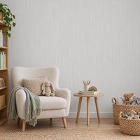 Papier peint blanc effet froissé dans une salle de jeux et de lecture